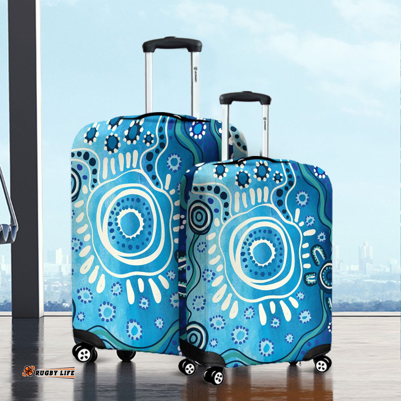 Australia Traditional Aboriginal Dot Art Luggage Cover