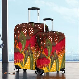 Australia Aboriginal Red Eucalyptus Aboriginal Dot Art Luggage Cover