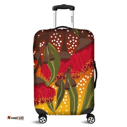 Australia Aboriginal Red Eucalyptus Aboriginal Dot Art Luggage Cover