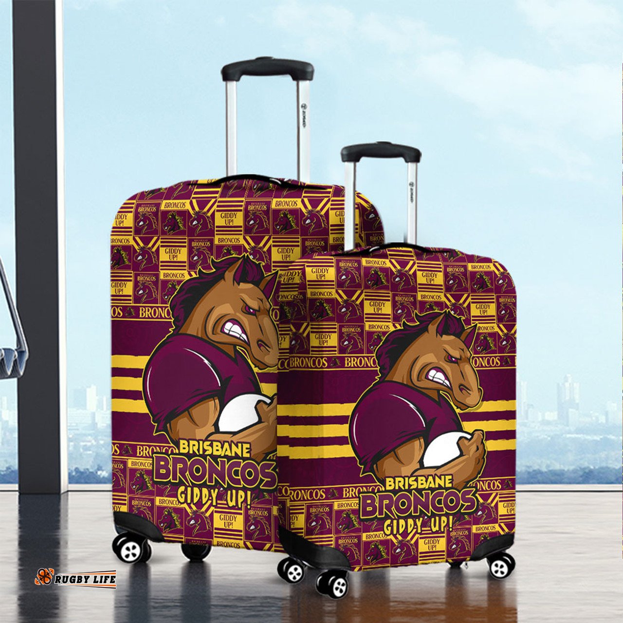 Brisbane Broncos Champion���s Pride Comic Style Luggage Cover