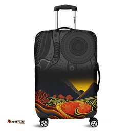 Australia Aboriginal Rainbow Serpent Dreamtime Land Art Inspired Luggage Cover
