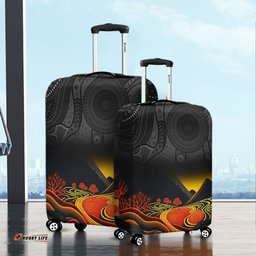 Australia Aboriginal Rainbow Serpent Dreamtime Land Art Inspired Luggage Cover