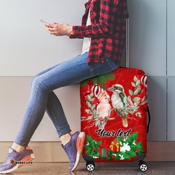 Personalised Kookaburra Lover Luggage Cover Australia Merry Christmas Aboriginal Red Style