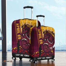 Brisbane Broncos Anzac Day Lest We Forget Strong Fighting Spirit Luggage Cover