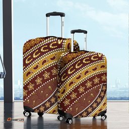 Australia Aboriginal Australian Aboriginal Style Of Pattern Background Luggage Cover