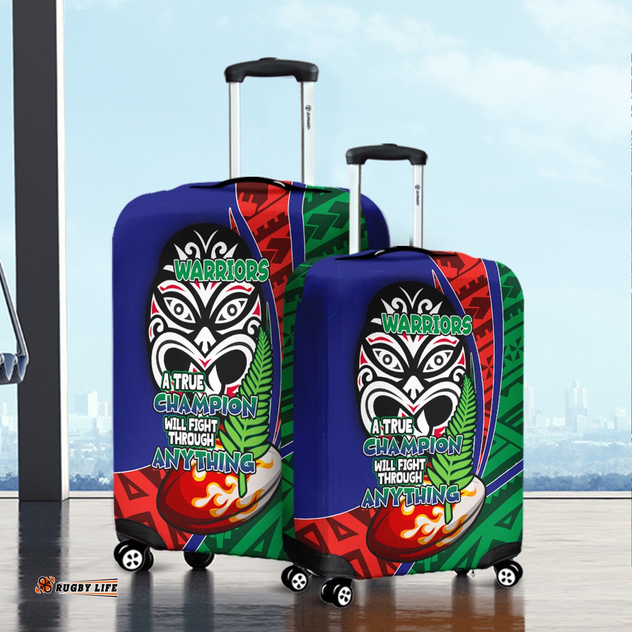 New Zealand Warriors A True Champion Will Fight Through Anything With Polynesian Patterns Luggage Cover