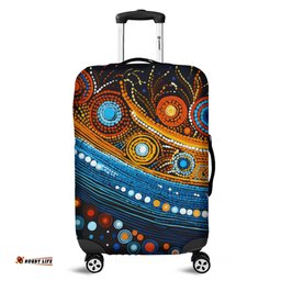 Australia Dreaming Aboriginal Aboriginal Dot Painting Art Indigenous Culture Inspired Luggage Cover