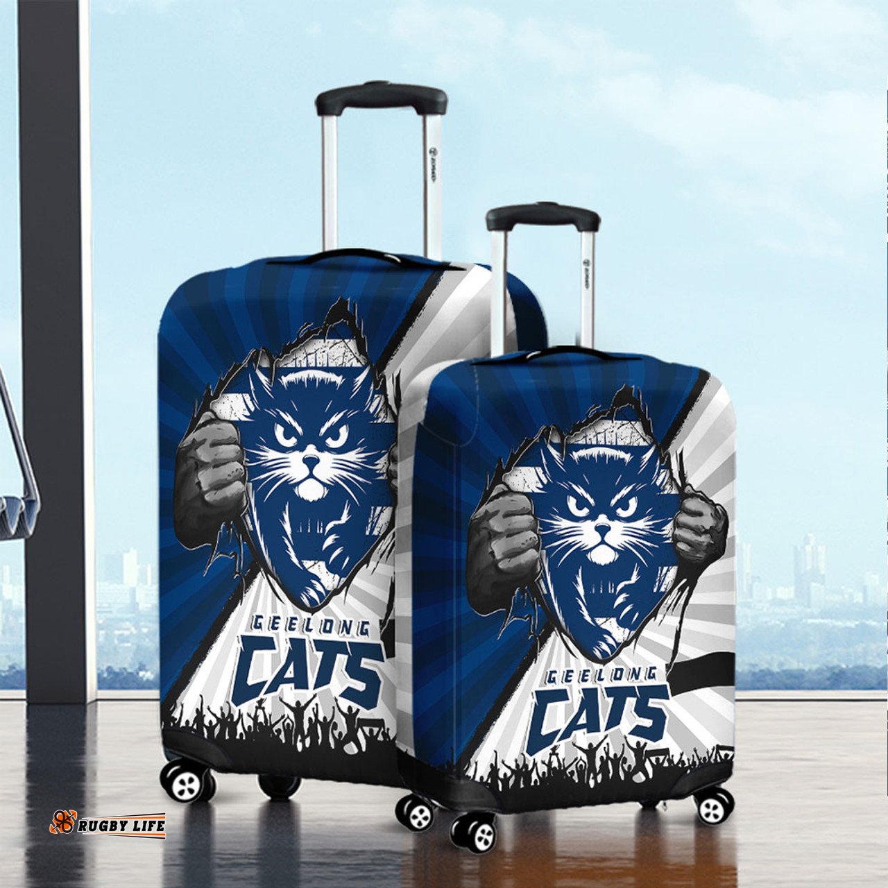 Geelong Cats Breaking Through Fan Design Luggage Cover