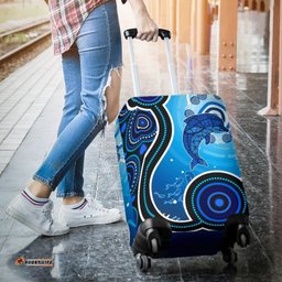 Aboriginal Luggage Covers Dolphin And Aboriginal Dot Patterns