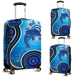 Aboriginal Luggage Covers Dolphin And Aboriginal Dot Patterns