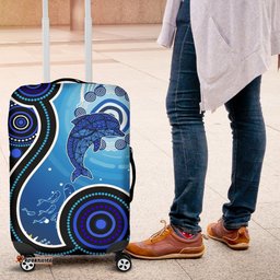 Aboriginal Luggage Covers Dolphin And Aboriginal Dot Patterns
