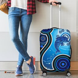 Aboriginal Luggage Covers Dolphin And Aboriginal Dot Patterns