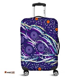 Australia Aboriginal Purple Dot Dreamtime Luggage Cover