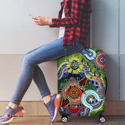 Personalised Raiders NAIDOC Week 2024 Luggage Cover Australia Aboriginal Dot Painting