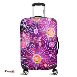 Australia Aboriginal Beautiful Aboriginal Pastel Pink Style Luggage Cover