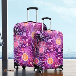 Australia Aboriginal Beautiful Aboriginal Pastel Pink Style Luggage Cover