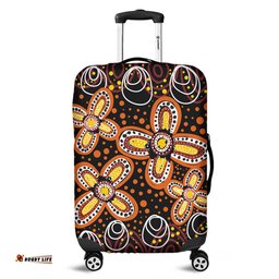 Australia Aboriginal Flowers Inspired By The Aboriginal Art Luggage Cover