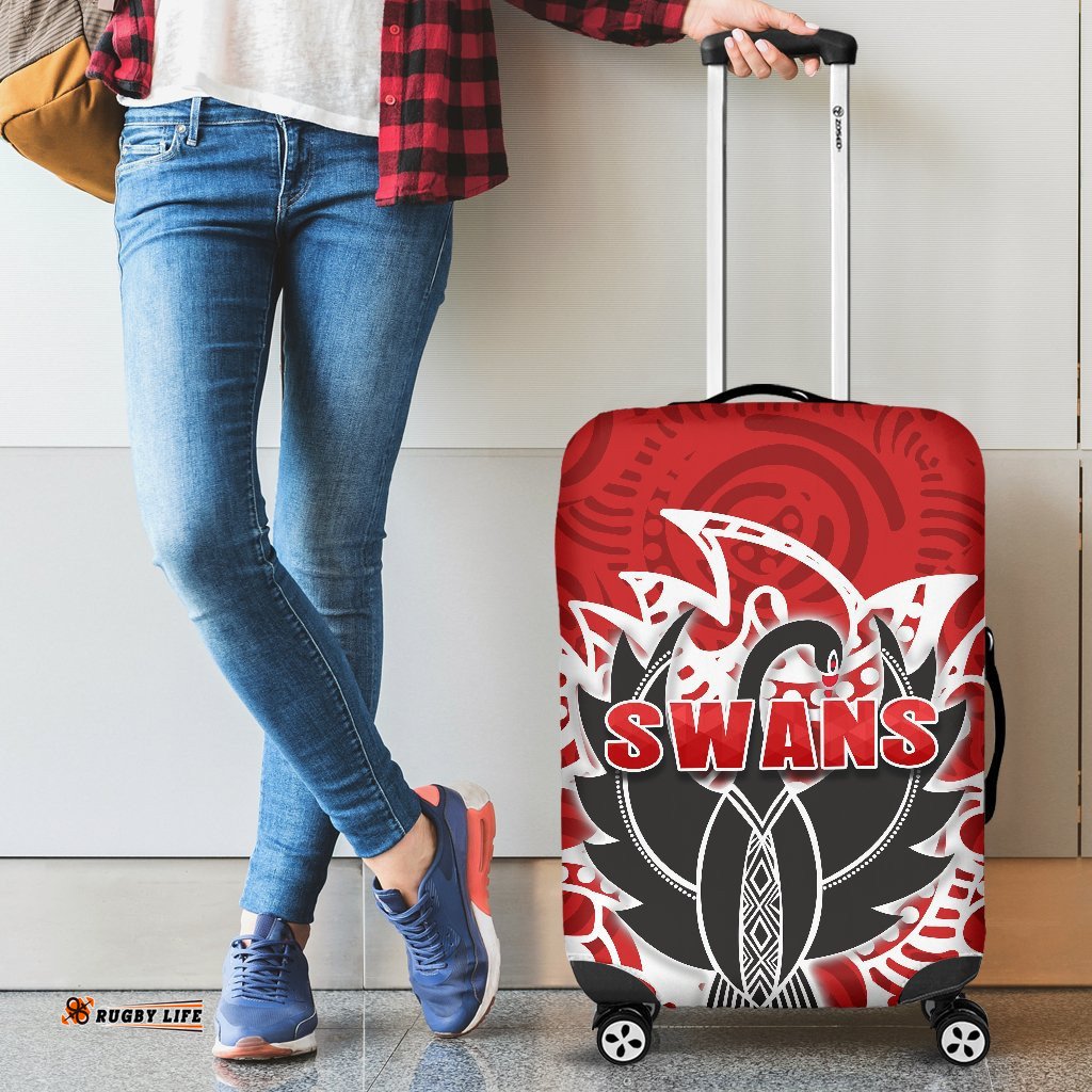 Sydney Luggage Covers Simple Indigenous Swans
