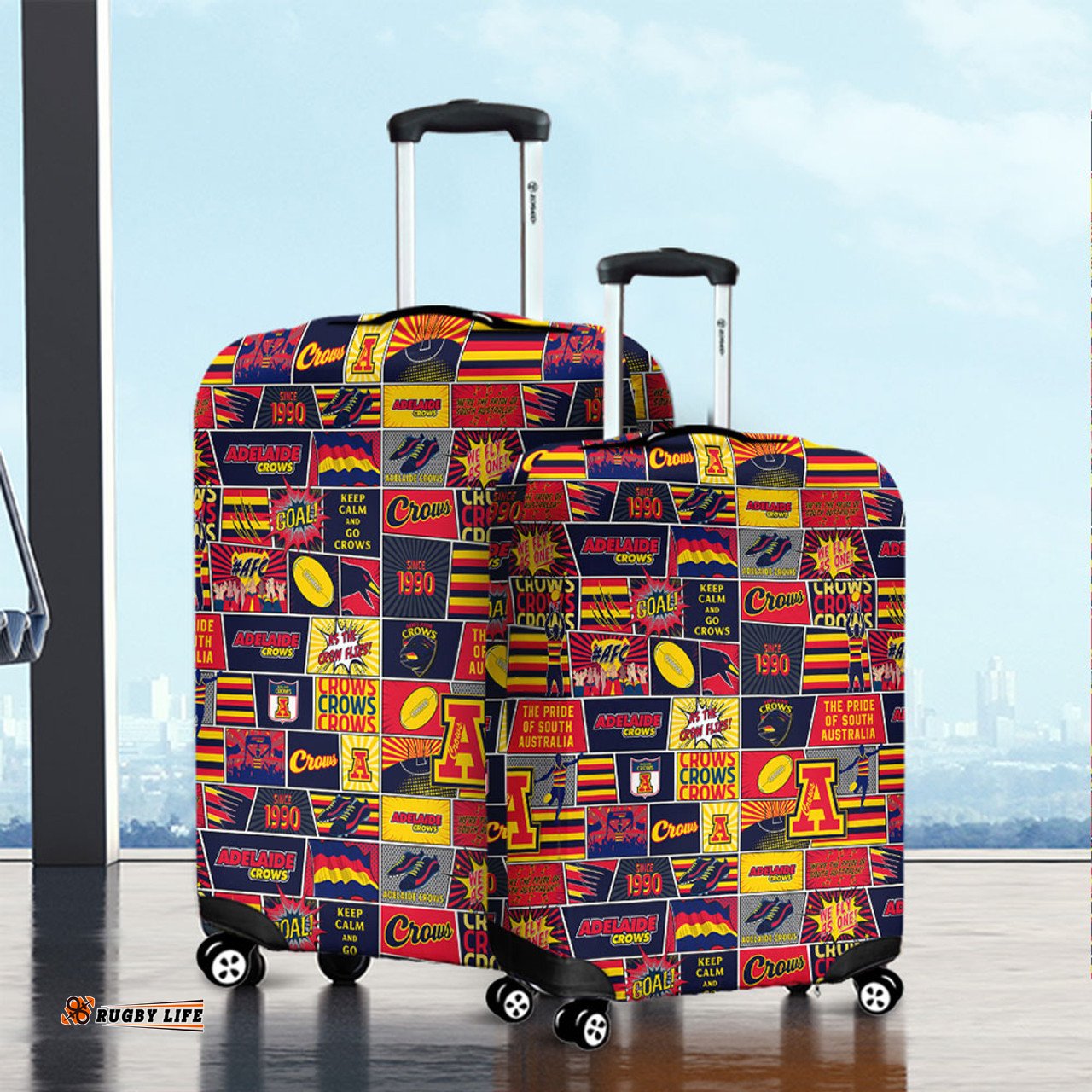 Adelaide Crows Legacy Of The Pride Comic Style Luggage Cover