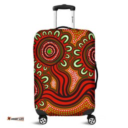 Australia Aboriginal Dot Patterns From Indigenous Australian Culture (Orange) Luggage Cover