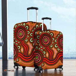 Australia Aboriginal Dot Patterns From Indigenous Australian Culture (Orange) Luggage Cover