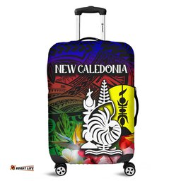 Australia South Sea Islanders I'm New Caledonian In Polynesian Style With Tropical Hibiscus Flowers Luggage Cover