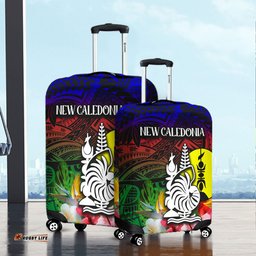 Australia South Sea Islanders I'm New Caledonian In Polynesian Style With Tropical Hibiscus Flowers Luggage Cover