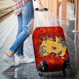 Aboriginal Luggage Covers Australia Map Hand Patterns Spider Web