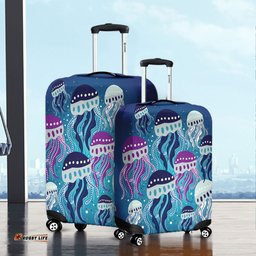 Australia Aboriginal Aboriginal Art Painting With Jellyfish Luggage Cover