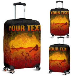 Custom Aboriginal Luggage Covers, Australian Map with Indigenous Color