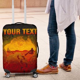 Custom Aboriginal Luggage Covers, Australian Map with Indigenous Color