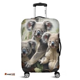 Australia Koala Three Koalas with Gum Trees Ver2 Luggage Cover