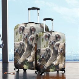 Australia Koala Three Koalas with Gum Trees Ver2 Luggage Cover