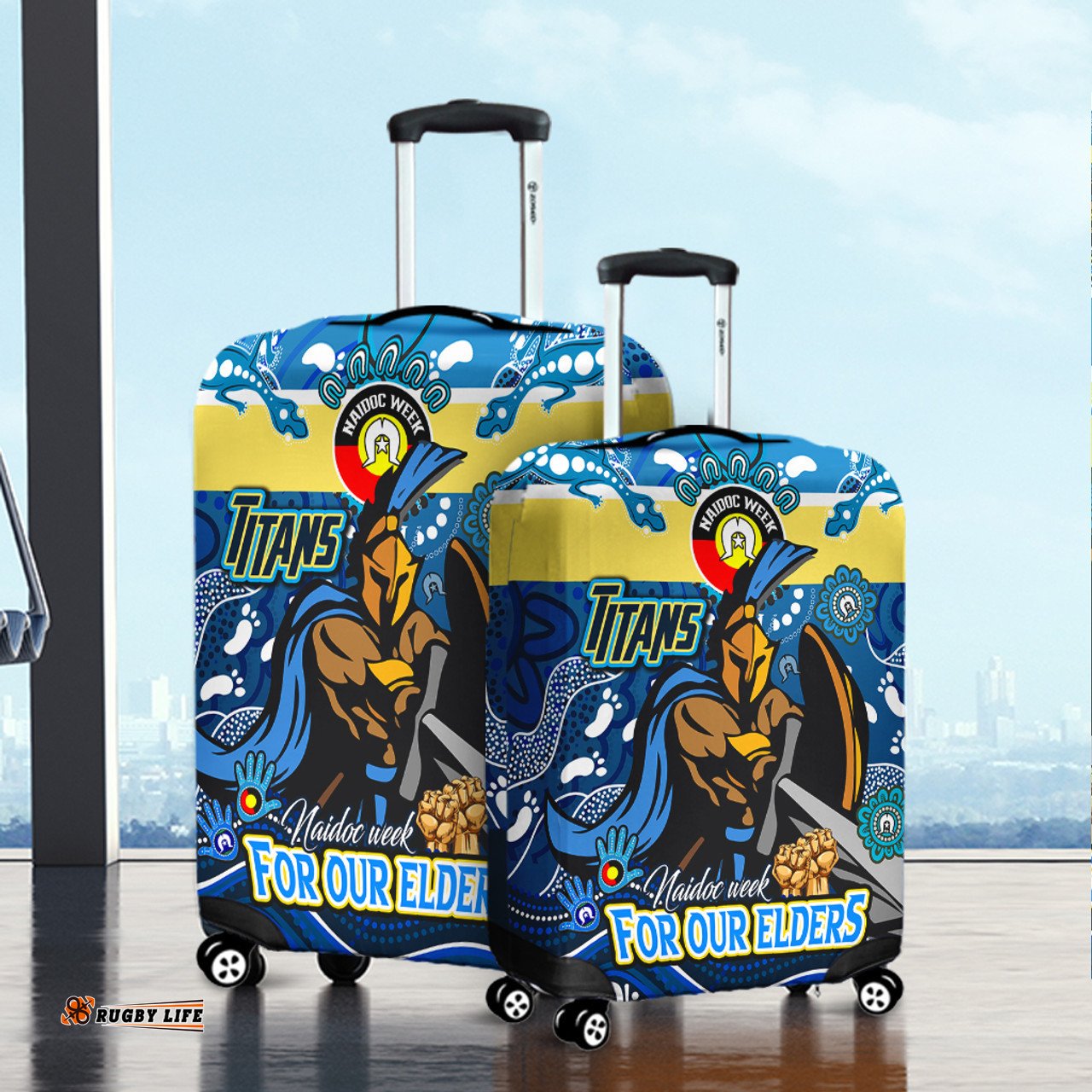 Gold Coast Titans Naidoc Week Custom For Our Elders Home Jersey Luggage Cover