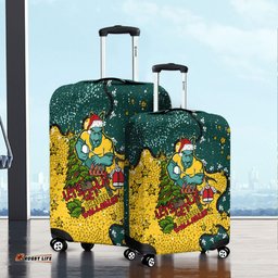 Australia Wallabies Christmas Custom Let's Get Lit Chrisse Pressie Luggage Cover