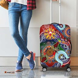 Custom NAIDOC Week 2024 Sydney Swans Luggage Cover Australia Aboriginal Dot Painting