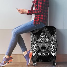 Custom New Zealand Rugby Luggage Cover World Cup Aotearoa Haka Face