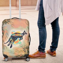 Luggage Cover Kangaroo Painting Uluru