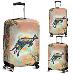 Luggage Cover Kangaroo Painting Uluru