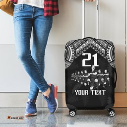 Custom NZ Rugby Luggage Cover Kapa Opango Maori Haka With Years of The All Black Champions