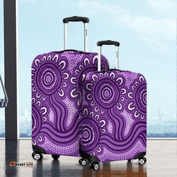 Australia Aboriginal Dot Patterns From Indigenous Australian Culture (Purple) Luggage Cover
