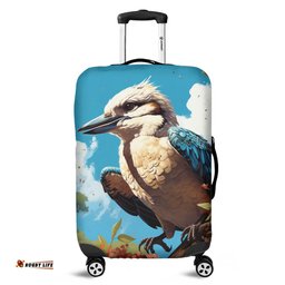 Australia Kookaburra Kookaburra Blue Background Luggage Cover
