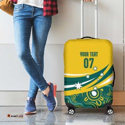 Australia 2024 Olympics Custom Luggage Cover Rise of the Roos Aboriginal Style