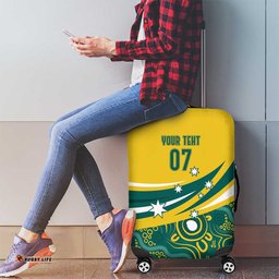 Australia 2024 Olympics Custom Luggage Cover Rise of the Roos Aboriginal Style