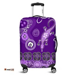 Australia Goanna Aboriginal Indigenous Dot Goanna (Purple) Luggage Cover