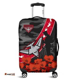 Essendon Football ANZAC Luggage Cover Bombers Aboriginal Mix Poppy Camouflage
