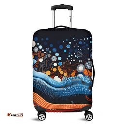 Australia Dreaming Aboriginal Aboriginal Culture Indigenous Trees Dot Painting Art Inspired Luggage Cover