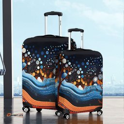 Australia Dreaming Aboriginal Aboriginal Culture Indigenous Trees Dot Painting Art Inspired Luggage Cover