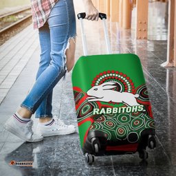 Rabbitohs Rugby Aboriginal Art Luggage Covers