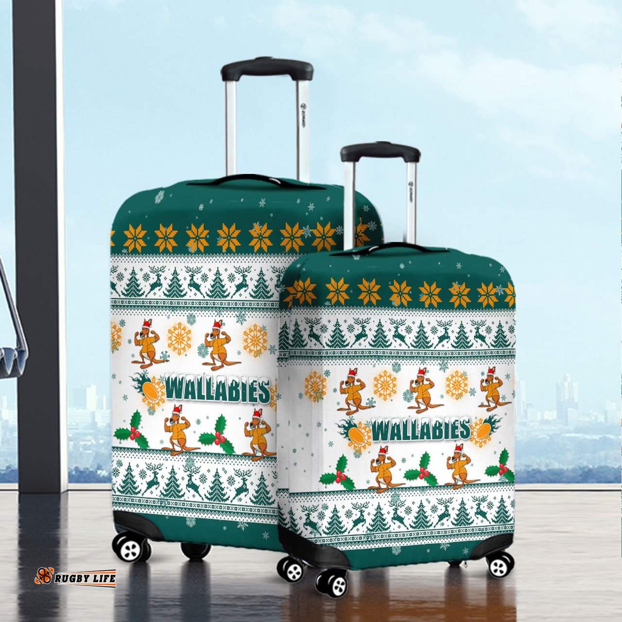 Australia Christmas Wallabies Special Ugly Christmas Luggage Cover